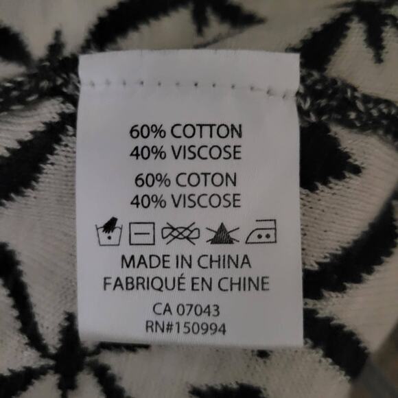 Belldini Heather Charcoal and Oatmeal Open Front Cardigan Sweater, Sz M - Picture 6 of 8